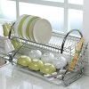 Dish Drying Rack, Stainless Steel Dish Rack for Kitchen , 2 Tier Rust-proof Dish Drainer