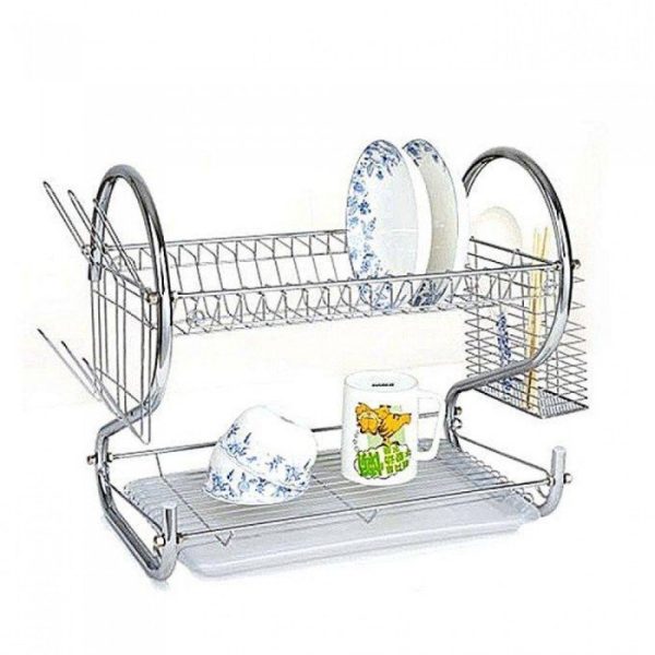 Dish Drying Rack, Stainless Steel Dish Rack for Kitchen , 2 Tier Rust-proof Dish Drainer
