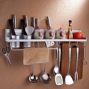 High Quality Utensils Aluminum Storage Rack Organizer