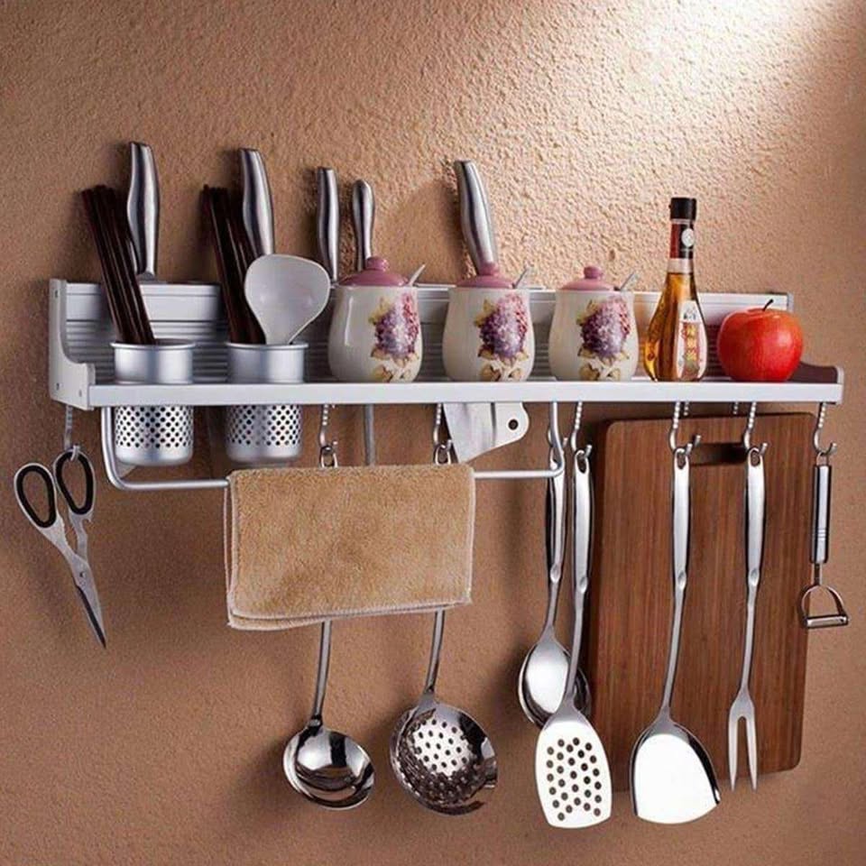 Organized Utensil Racks High Quality Utensils Aluminum Storage Rack Organizer - Hasan Bazaar