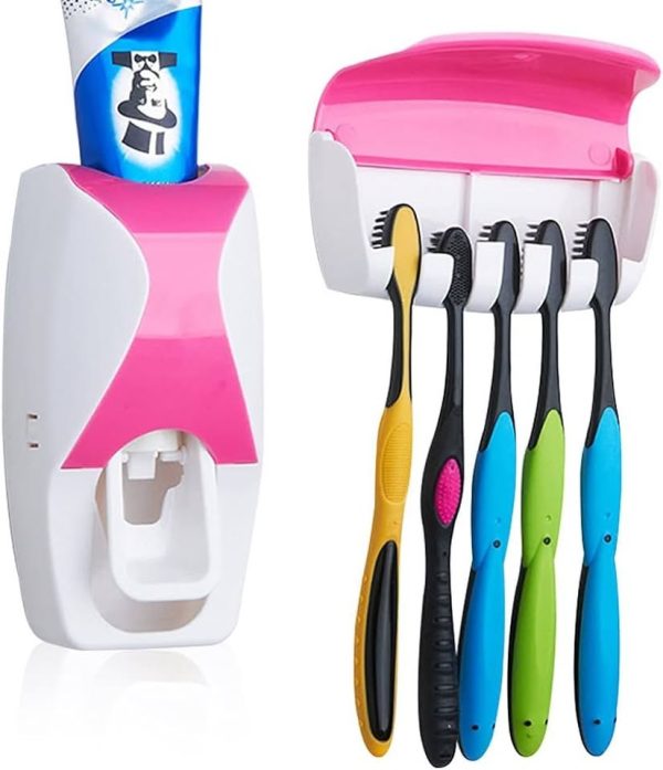 Automatic Toothpaste Dispenser And Brush Holder Set
