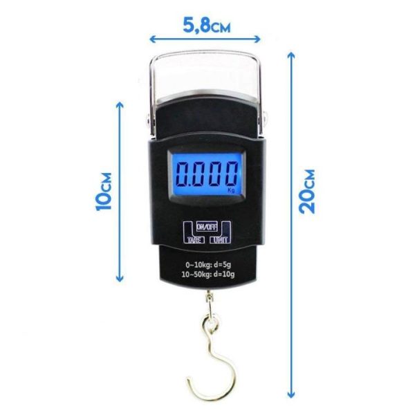 Digital Hanging Weight Scale, Portable Hanging Electronic Hook Scale-black Weight Machine Digital Kg capacity with 10g readability