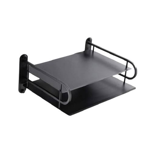 Metal Wifi Router Stand Shelf Double Layer Wall Mounted Shelf Home Decorator
