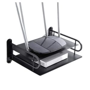 Metal Wifi Router Stand Shelf Double Layer Wall Mounted Shelf Home Decorator