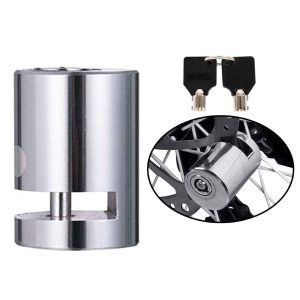 Bicycle & Motor Cycle Lock Stainless Steel Heavy Duty Anti Theft Motorcycle Mini Disc Lock Portable Bike Secrity