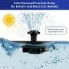 Solar Water panel Power Fountain Pump Kit Garden Pond Watering for Bath