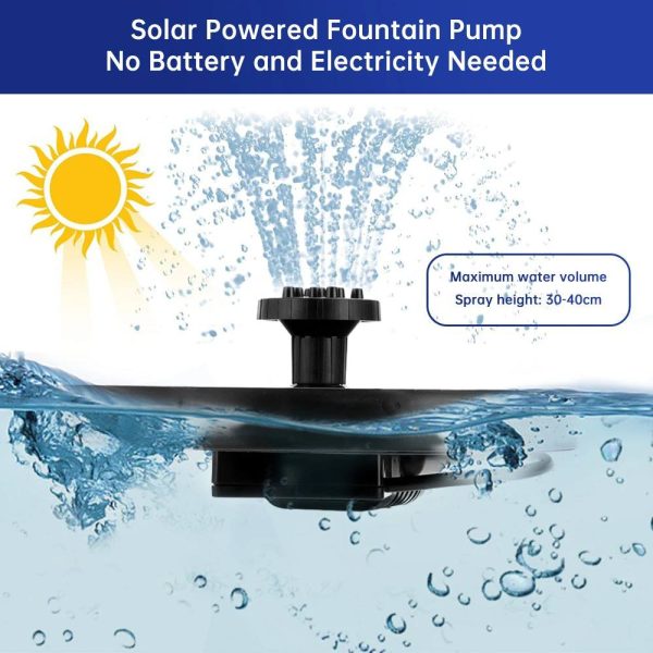 Solar Water panel Power Fountain Pump Kit Garden Pond Watering for Bath