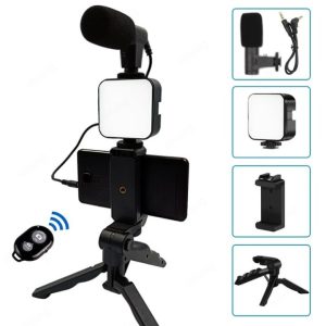 Video Making vloging kit2 AY-49 Smartphone Video Making Vlogging kit with flashlight Microphne