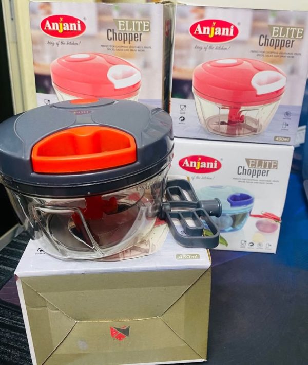 Large handy and compact chopper handy quick cutter for kitchen, 3 blade stainless steel