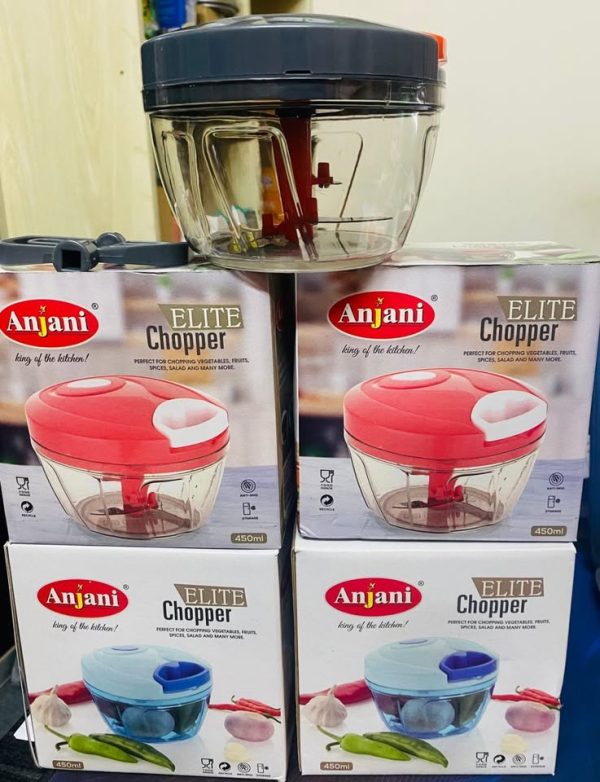 Large handy and compact chopper handy quick cutter for kitchen, 3 blade stainless steel