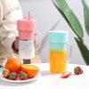 6 blade powerful portable rechargeable juicer mug with straw