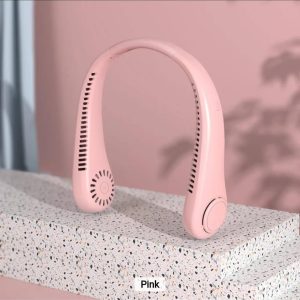 4000mAh Portable Neck Fan , The Latest Leafless Hanging Neck Fan