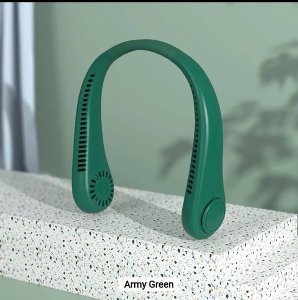 4000mAh Portable Neck Fan , The Latest Leafless Hanging Neck Fan