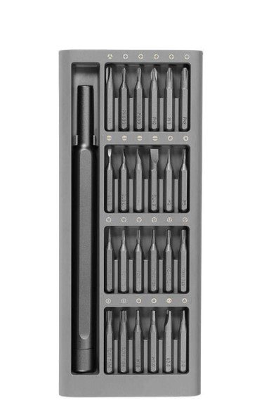 Percision screw deliver set 24 in 1, magnetic driver bits set repair tool with aliminum box