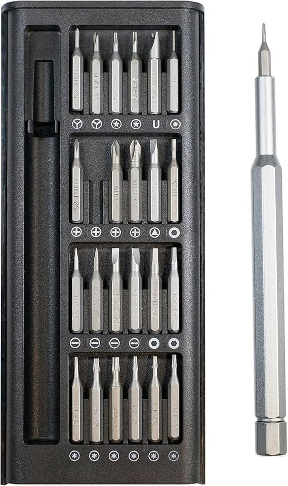 Percision screw deliver set 24 in 1, magnetic driver bits set repair tool with aliminum box