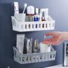 Plastic Bathroom shelf organizer no drill wall Plastic Bathroom shelf organizer on drill wall mounted shower rack for toiletries