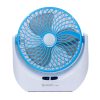 Rechargeable Portable USB Fan With Ked Light, 2400mAh Battery 1400mm Silent Operation 3 Blade Table Fan JY Super 1880