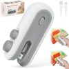 2 In 1 mini sealing Machine USB Rechargable Heat Sealer Storage Bag Plastic Package Food Sealer