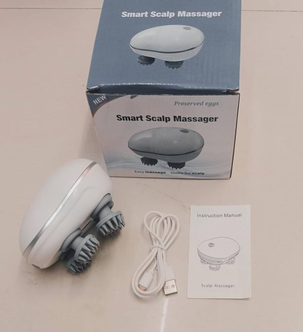 Electric Scalp Massager, Portable Head Massager with Kneading 96 Message Nodes