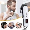 Kemei Km-809A Digital Rechargeable Electric Hair Cut Trimmer