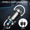 Mini Keychain Flashlight 7 Modes High Power LED + COB Keychain Flashlight with Type-C Charger