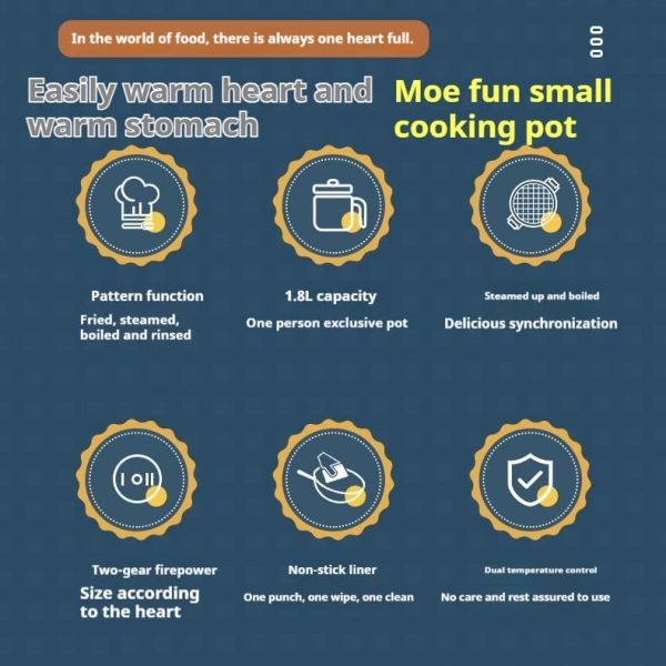 Multi-function Mini Electric Cooker9 Multi-function Mini Electric Cooker Saucepan Raver Non-stick Pan Flat