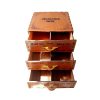 Wooden Medicine Storage Box - First Aid Organizer Case for Home & Office