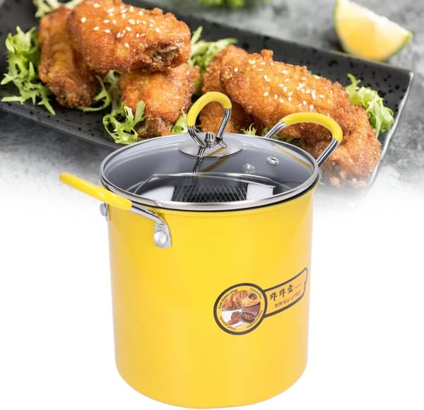 3L Stainless Steel Deep Fryer Pot with Basket 1 3L Stainless Steel Deep Fryer Pot with Basket - Oil Filtration System, Non-Stick