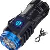 Led Mini Tactical Flashlight USB Rechargeable High Power LED Torch with Hand Lamp