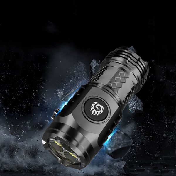 Led Mini Tactical Flashlight USB Rechargeable High Power LED Torch with Hand Lamp