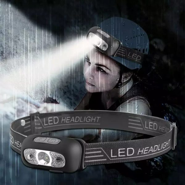 Portable LED Sensor Headlamps3 Portable LED Sensor Headlamps USB Rechargeable Induction Torch Headlight Waterproof