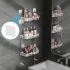 3 Layer Bathroom Corner Shelf Organizer - Wall Mounted Storage Rack