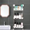 3 Layer Bathroom Corner Shelf Organizer - Wall Mounted Storage Rack