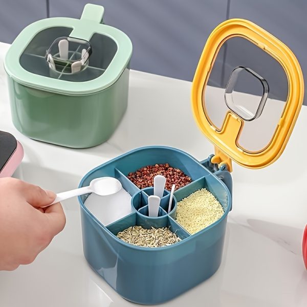 Premium Quality 1pc Clear Food Storage Box Plastic Kitchen And Pantry Organization Canisters