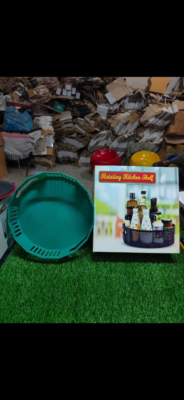Rotating Storage Tray Container Multi-function 360 Degree Rotating Storage Tray Container Non-Skid Kitchen