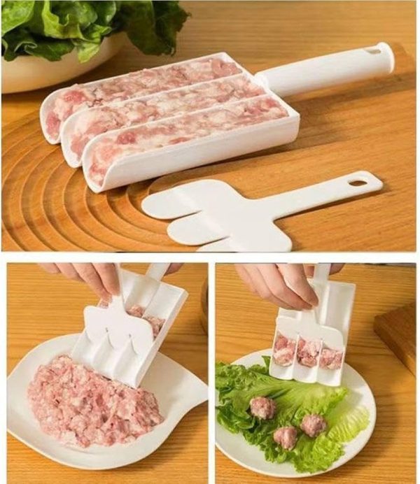 Creative Kitchen Meatball Maker Creative Kitchen Meatball Maker Meat Ball Scoop with Cutting Spade Piyaju Maker, Non-Stick Meatball Maker