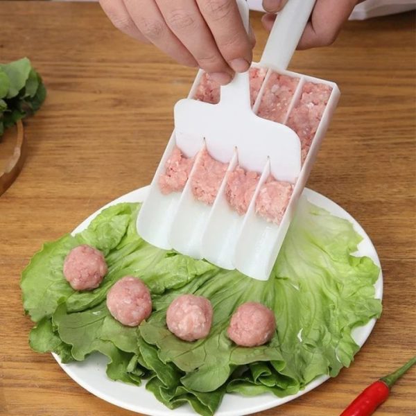 Creative Kitchen Meatball Maker2 Creative Kitchen Meatball Maker Meat Ball Scoop with Cutting Spade Piyaju Maker, Non-Stick Meatball Maker