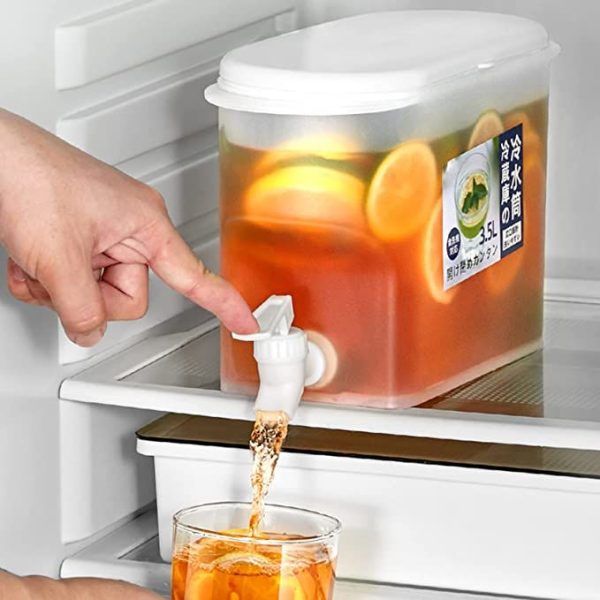 Drink Dispenser Cold Kettle with Spigot, Refrigerator Cold Kettle Iced Beverage Dispenser