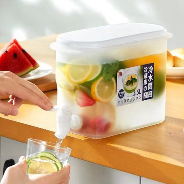 Drink Dispenser Cold Kettle with Spigot, Refrigerator Cold Kettle Iced Beverage Dispenser