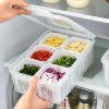 Fridge Storage Box Fridge Storage Box, 6 Grid Refrigerator Storage Containers, Kitchen Storage Set