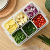 Fridge Storage Box2 Fridge Storage Box, 6 Grid Refrigerator Storage Containers, Kitchen Storage Set