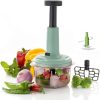 Manual Push Chopper 800ml For Vegetable & fruit Cutting, Strong ABS Material for Long Duration (Multi- Color)