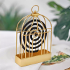 Mosquito Coil Holder, Iron Hollow Mosquito Coils Box, Mosquito Rack Plate With Cover and Handle