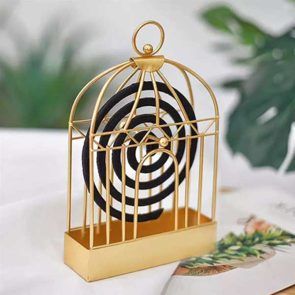 Mosquito Coil Holder, Iron Hollow Mosquito Coils Box, Mosquito Rack Plate With Cover and Handle