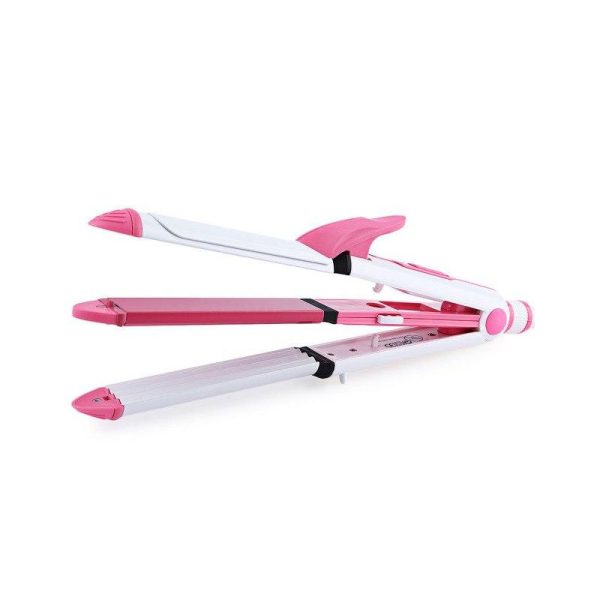 Kemei KM - 1213 (3 in 1) Hair Straightener and Hair Curler