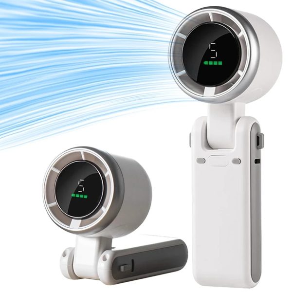 main-image-3 4 in 1 Rechargeable Strong Wind Handheld Fan With Ambient Lighting