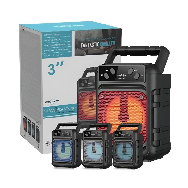 GTS - 1361 GREATNICE 3" Extra Bass Wireless (Bluetooth) Speaker TF Card FM Radio Support