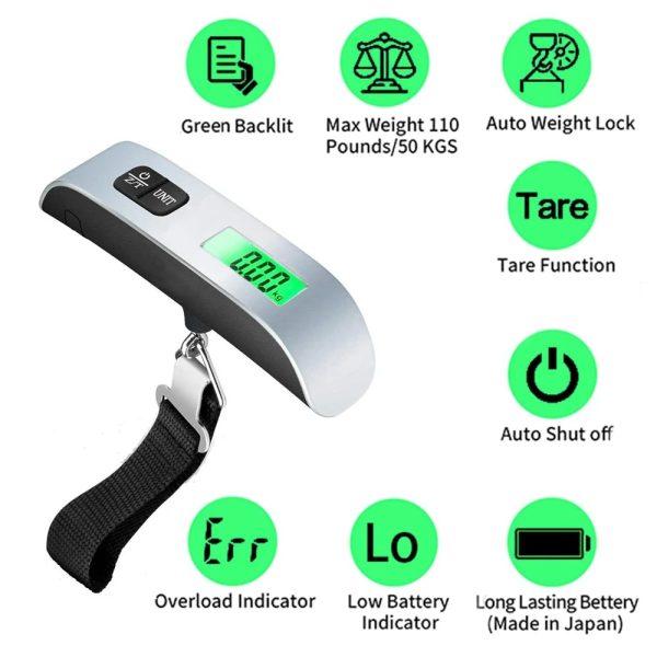 main-image-2 Luggage Scale Smart Weight Solution - Compact Electronic Luggage Scale with 50kg Capacity Digital Scale