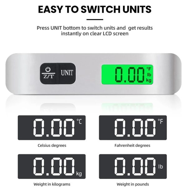 main-image-3 Luggage Scale Smart Weight Solution - Compact Electronic Luggage Scale with 50kg Capacity Digital Scale