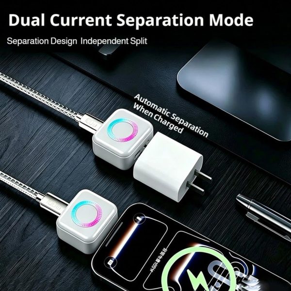 Type-C Overcharge Protection Separator, Smart Full Charge Auto Cut Off Adapter, Safe Night Charging Automatic Disconnect Device